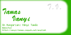 tamas vanyi business card